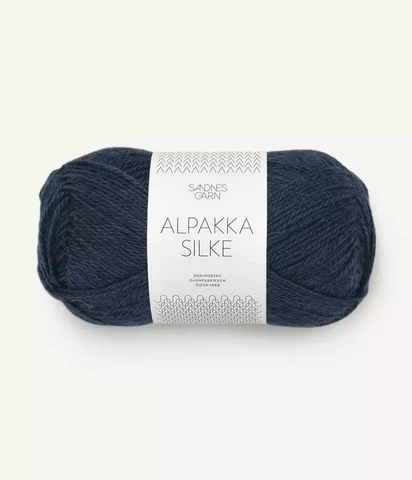 Sandnes Alpakka Silke, djupblå 6081