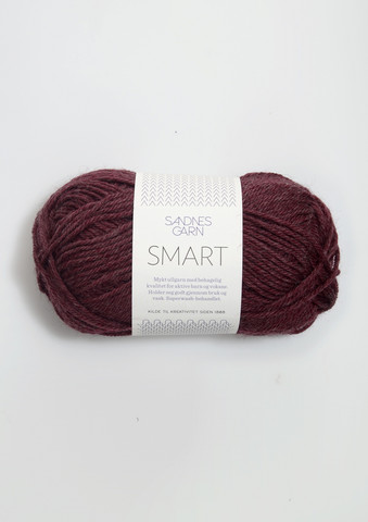 Sandnes Smart, mörkt vinröd 4363