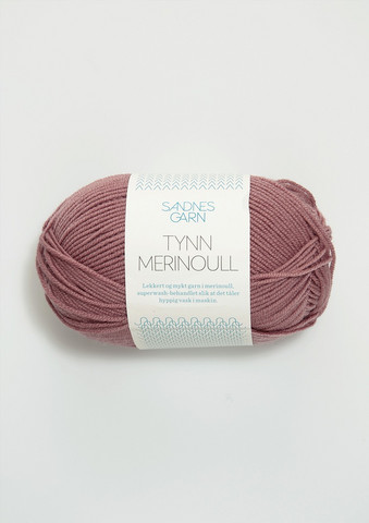 Sandnes tynn merinoull, gammelrosa 4042