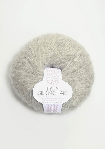 Tynn Silk Mohair, vaaleanharmaa 1022