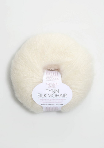 Tynn Silk Mohair, vit 1012