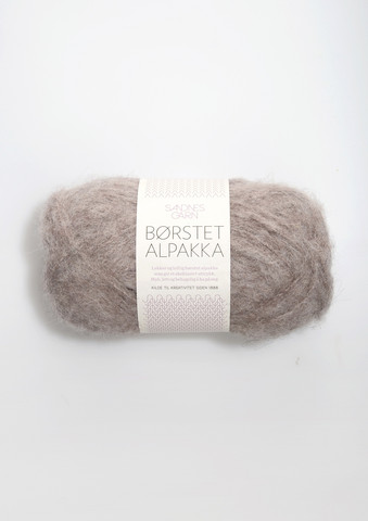 Børstet Alpakka, beigemelerad 2650