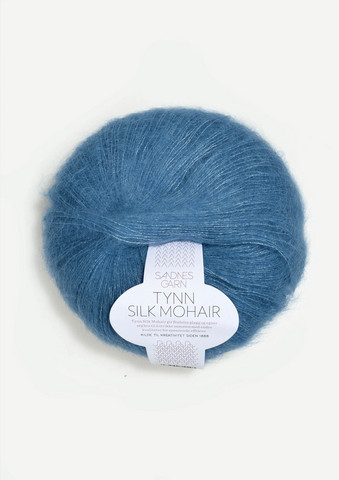 Tunn Silk Mohair, mörkt himmelsblå 6042