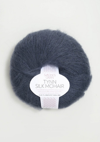 Tunn Silk Mohair, djupblå 6081
