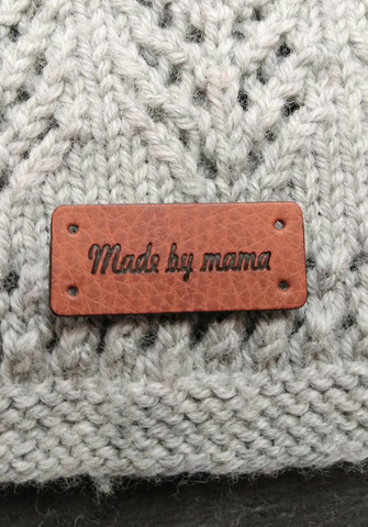 Made by mama-merkki keinonahkaa, ruskea