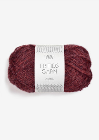 Sandnes Fritidsgarn, mörkt rödmelerad 4363