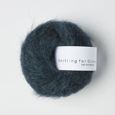 Knitting for Olive Soft Silk Mohair Deep Petroleum Blue