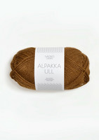Alpakka Ull, gyllenbrun 2564