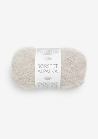 Børstet Alpakka, helmenharmaa 3820