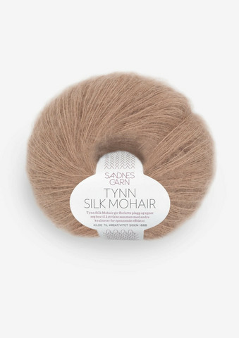 Tunn Silk Mohair, ljust ekollon 3041