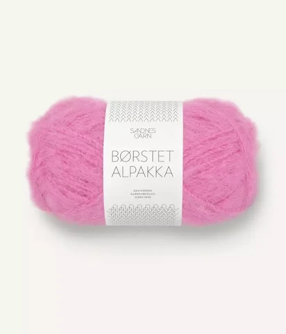 Børstet Alpakka, shocking pink 4626