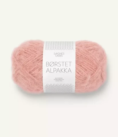 Børstet Alpakka, persikoblom 4033