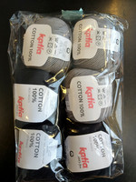 Löytönurkka: Katia Cotton 100 % 6 kpl, harmaa/musta