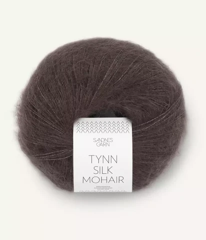 Tynn Silk Mohair, mörk choklad 3880