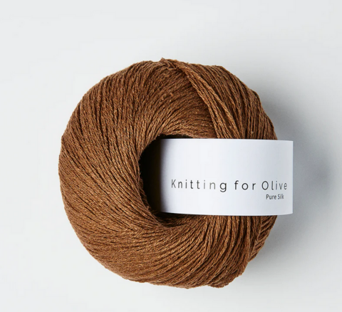 Knitting for Olive Pure Silk, Dark Cognac