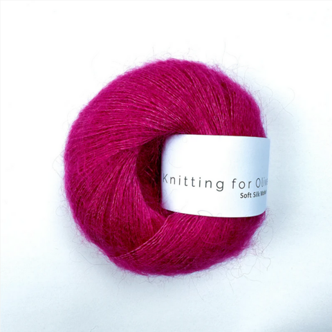 Knitting for Olive Soft Silk Mohair Pink Daisies