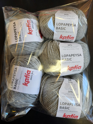Katia Lopapeysa Basic 5 st, grå
