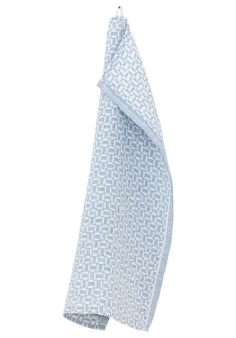 Mauste linnehanduk, white-rainy blue