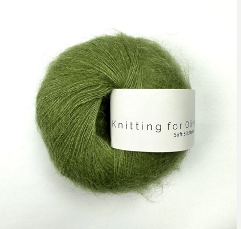 Knitting for Olive Soft Silk Mohair Pea Shoots