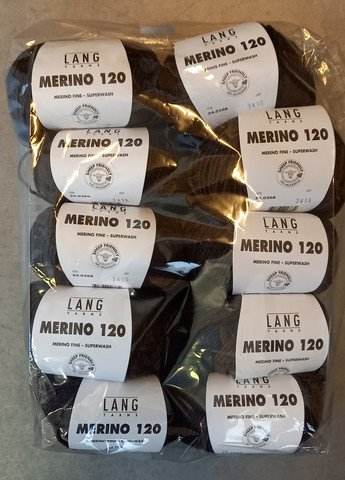 Löytönurkka: Lang yarn Merino 120 - 10 kpl tummanruskea