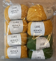 Fyndhörna: Lang yarn - Alpaca Superlight 8 st - 6 gula + 2 gröna