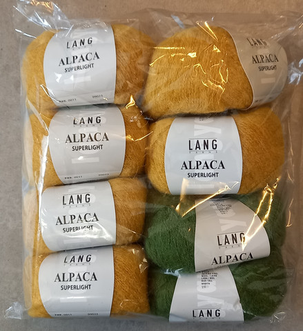 Löytönurkka: Lang yarn - Alpaca Superlight 8 kpl - 6 kelt + 2 vih