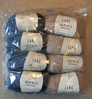 Löytönurkka: Lang yarn - Alpaca Superlight 8 kpl - 4 sininen + 4 beige