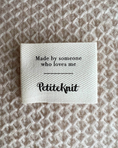 Petite Knit 'Made by someone who loves you'  label