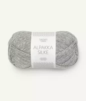 Sandnes Garn Alpakka Silke, grå 1042