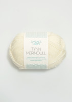 Sandnes tynn merinoull, vit 1002