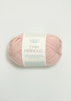Sandnes tynn merinoull, puderrosa 3511