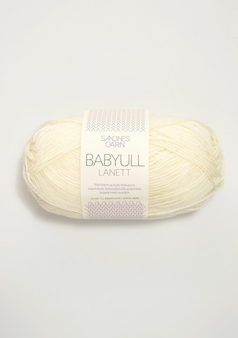 Sandnes Babyull Lanett, 1012 naturvit