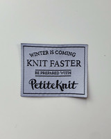 'Winter is coming, knit faster' merkki