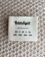 Petite Knit Adult size label