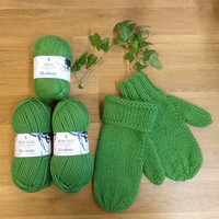 Pehmeät lapaset - DIY paketti Juicy Green