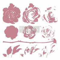 Leimasin - 30 x 30 cm - Prima Re-design Decor Stamp - Mystic Rose