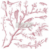 Leimasin - 30 x 30 cm - Prima Re-design Decor Stamp - Springtime