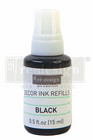 Leimasinmuste täyttöpullo 15 ml - Musta - Redesign Decor Ink Refill