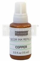 Leimasinmuste täyttöpullo 15 ml - Kupari - Redesign Decor Ink Refill