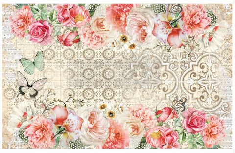 Decoupage-arkki - 48x76 cm - Living Coral - Prima Redesign Decor Decoupage Paper
