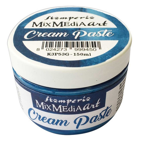 Tekstuuritahna sininen - Stamperia Cream Paste Metallic Blue - 150 ml