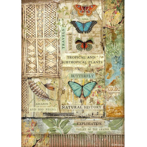 Decoupage-arkki - A4 - Amazonia Butterfly