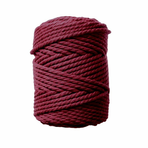 Makramee-kierrenaru 5 mm - Viininpunainen