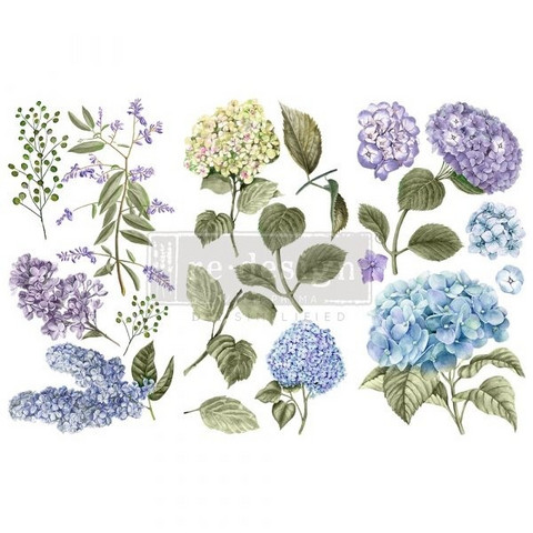 Siirtokuva - 45x30 cm - Mystic Hydrangea - Prima Redesign Decor Transfer