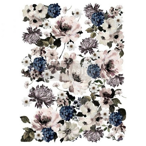 Siirtokuva - 60 x 88 cm - Dark Floral - Prima Redesign Decor Transfer