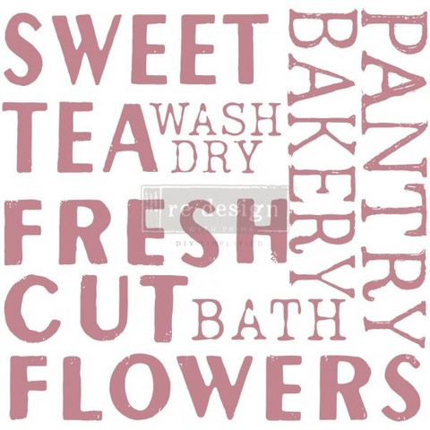 Leimasinsetti - 30x30 cm - Prima Re-design Decor Stamp - Sweet Tea