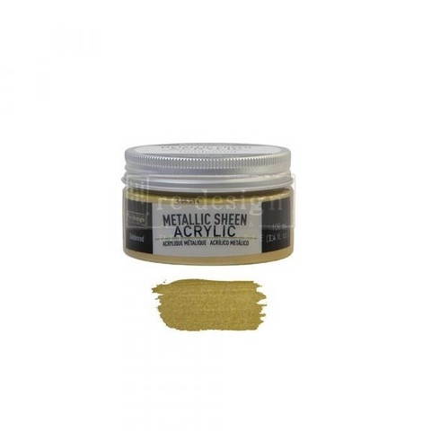 Akryylimaali - Re-Design with Prima - Goldenrod Metallic Sheen Paint