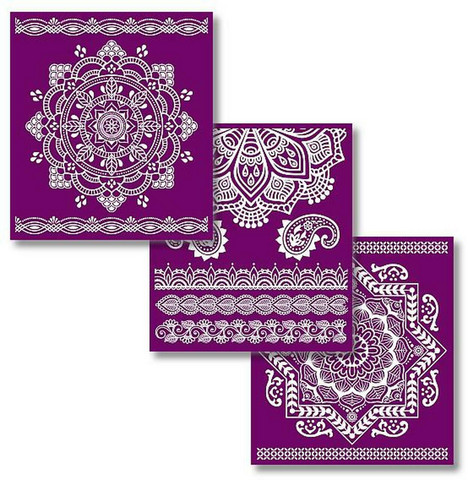 Sabluunasetti  20 x 22 cm - Mandala Silkscreen Stencil