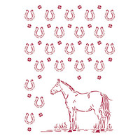 Sabluuna - A4 - Horses Horseshoes Pattern