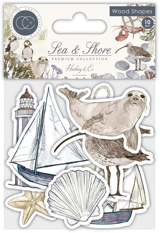 Vanerikoristeet - Sea & Shore Wood Shapes
